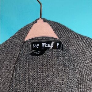 Say What? Charcoal Knit Sweater